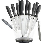 Wholesale - 16pc SOHO LOUNGE STREET S.S CUTLERY SET W/ACRYLIC BLOCK C/P 1, UPC: 085081058522